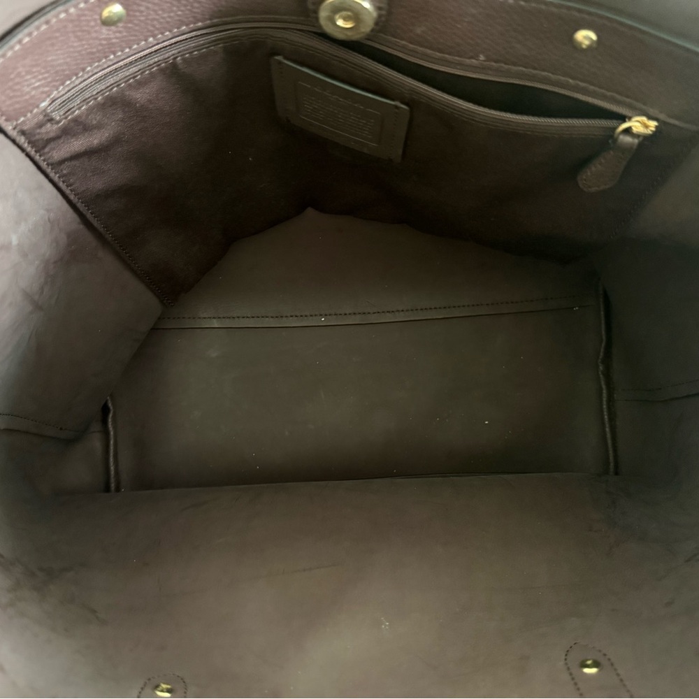 Coach Black Tote with Gold Accents - Picture 5 of 5